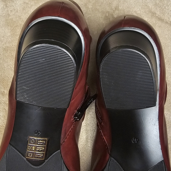 Regarde Le Ciel Red brown leather comfort booties Size 9/9.5 - Picture 5 of 10